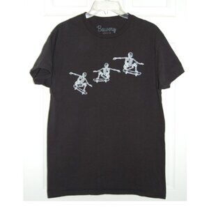 Bowery Graphic Tee, Unisex Size M (40" Bust), Black, 100% Cotton
